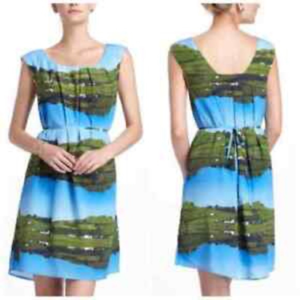 Anthropologie Meadow Rue silk farm dress size 12